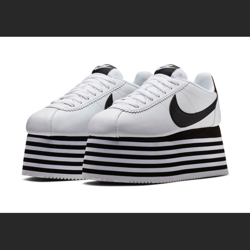 Nike Cortez PLATFORM Comme des Garcons Wht/Black